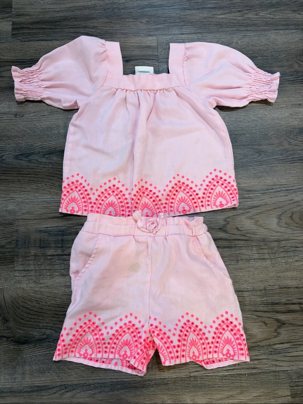 Rachel Zoe Pink Embroidered Two-Piece Matching Set
